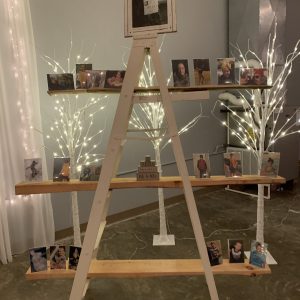 ladder with photos
