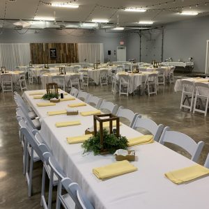 white tablecloths